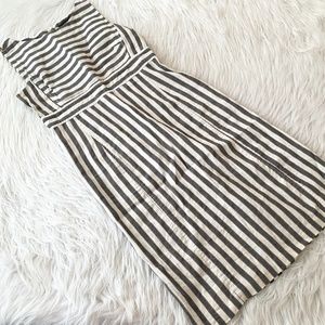 Ann Taylor Linen Striped Dress